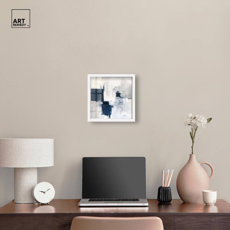 Porcelain Blue on White I Shadowbox by Art Remedy
