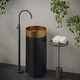 preview thumbnail 2 of 13, Karran Cinox Stainless Steel Round Pedestal Sink