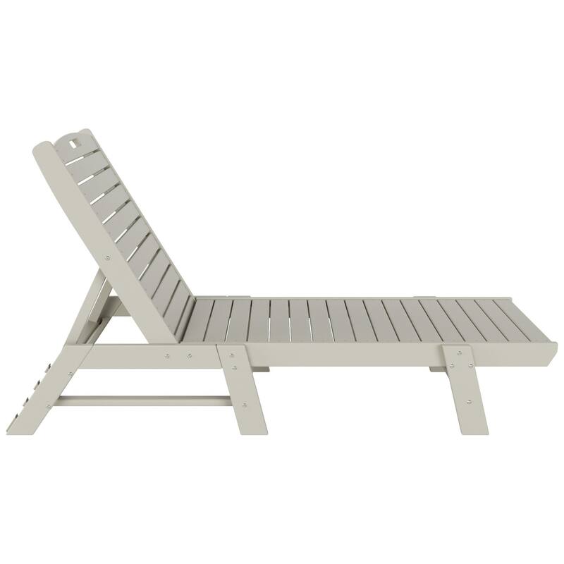 Laguna Hdpe All Weather Outdoor Patio Pool Reclining Armless Chaise Lounge (Set Of 2)
