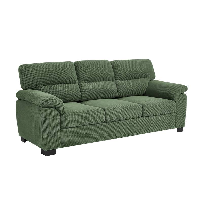 3-Seater Sofa, Modern Living Room Furniture, Textured Fabric Sofa,Minimalist Settee, Comfortable Armchair,Sturdy Frame Sofa