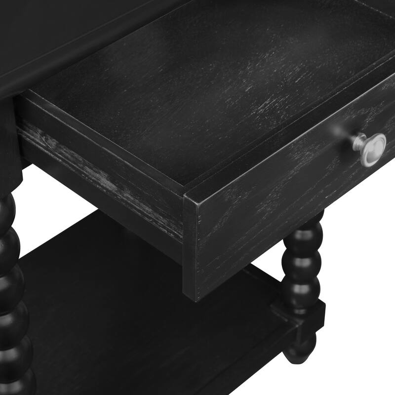Elise Side Table in Black Finish
