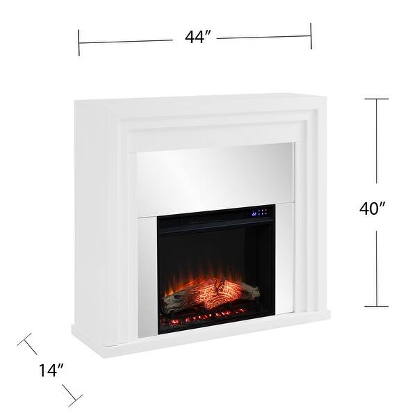Stan Contemporary White Electric Fireplace N A Overstock 29236276