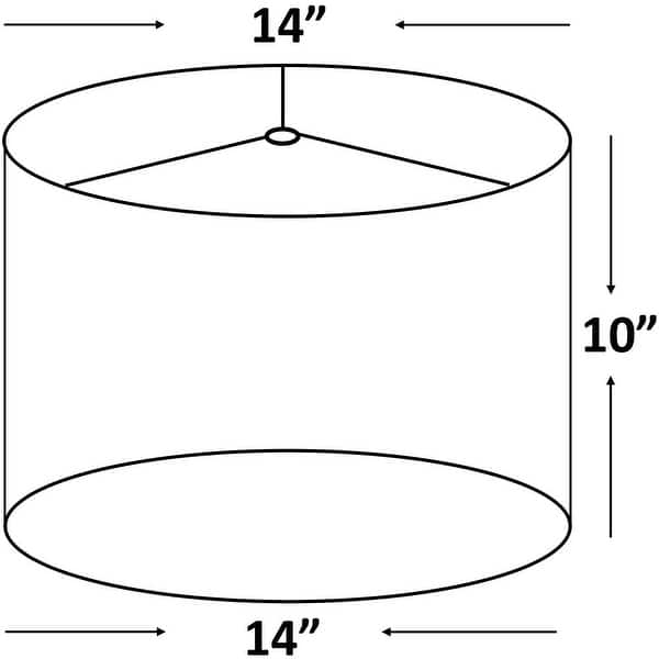dimension image slide 4 of 5, Classic Drum Faux Silk Lamp Shade 8-inch to 16-inch Available