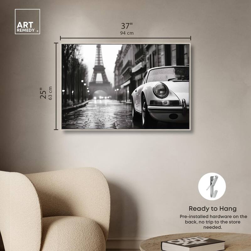 Rainy Day Paris Canvas by Art Remedy