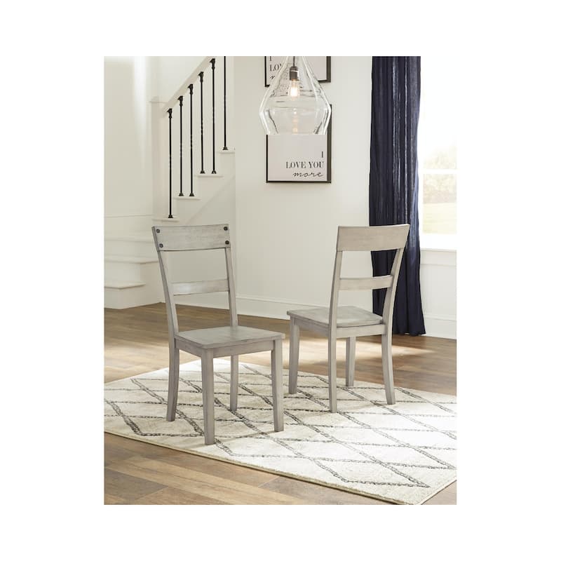 Loratti Rustic Grey Wash Dining Room Chair (Set of 2)