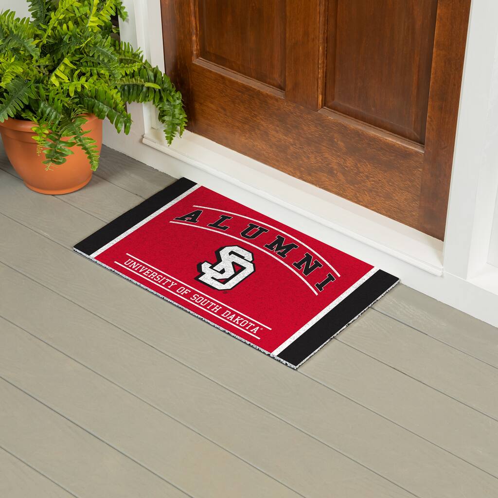 28 in. x 16 in. University of South Dakota Alumni Full Color PVC Door Mat