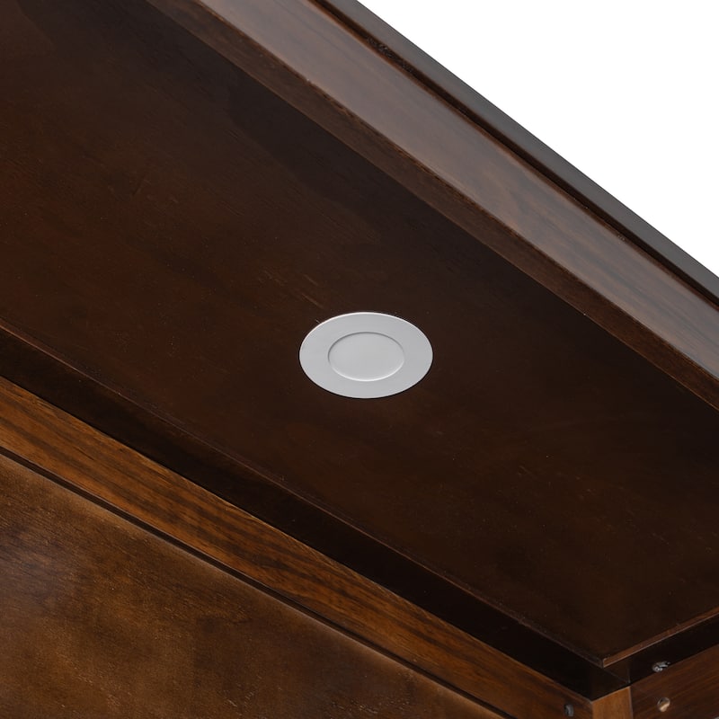 Queen Murphy Bed Cabinet with Fold-Down Desk, Power Hub & Mega Storage System by Harper&Bright Designs