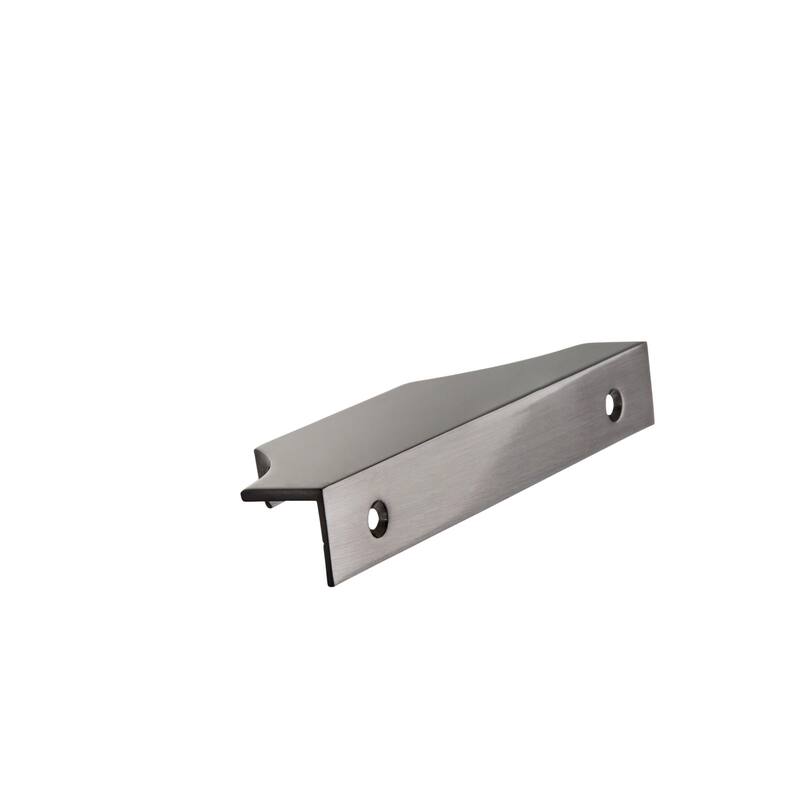 Extent 43/16 in (106 mm) CentertoCenter Black Chrome Edge Pull 4.1875 Bed Bath