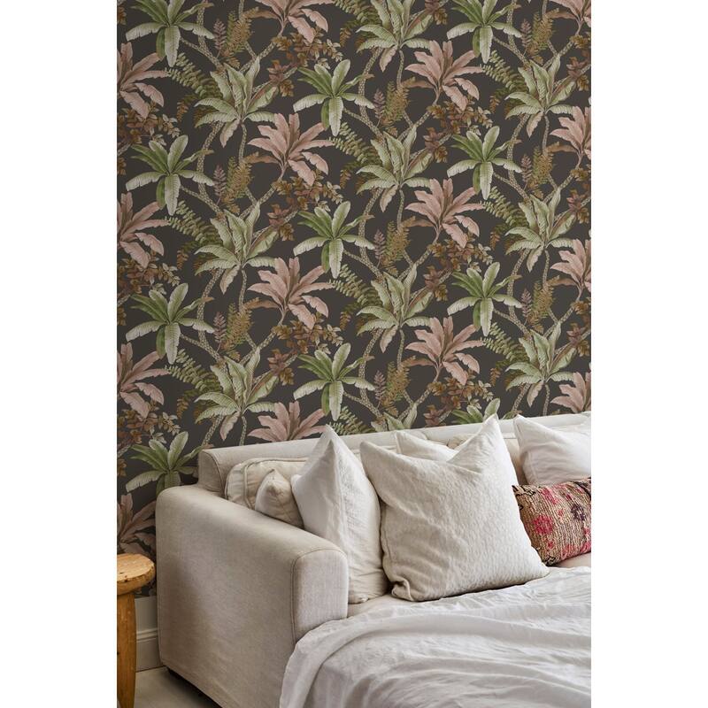 Trailing Palm Non-Pasted Wallpaper – 396in. x 21in. – Covers 56 square feet