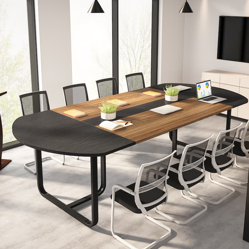 70.86" Oval Arc Conference Table, Large 6FT Meeting Tables for Home Office