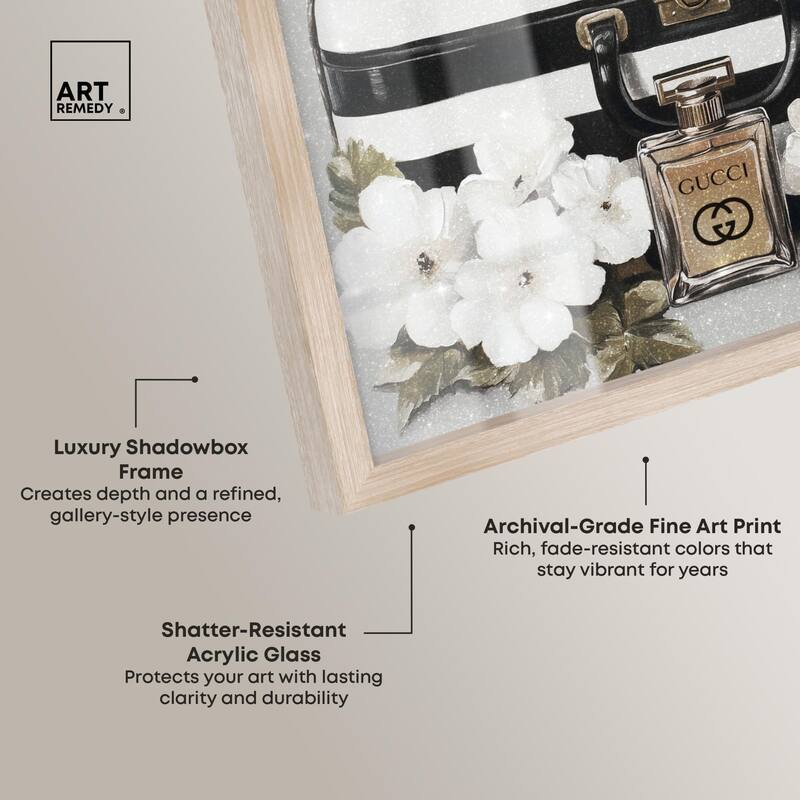 Doxxie Luggage Flowers Shadowbox by Art Remedy
