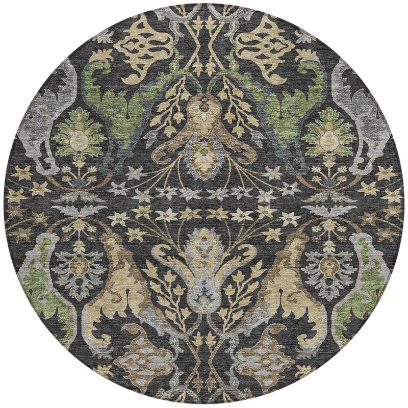 HomeRoots Floral Transitional Rectangle Outdoor Rug