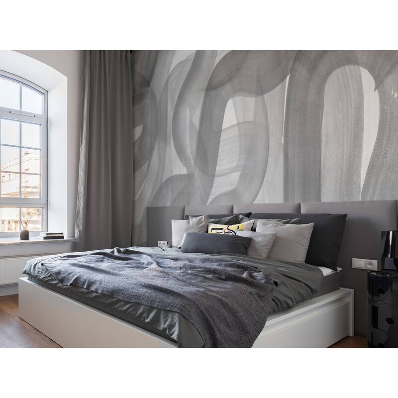 Karen Revis Waves Grey Wall Mural