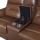 preview thumbnail 4 of 8, Furniture of America Gemono Modern Power Recline Leather Match Loveseat