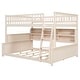preview thumbnail 5 of 36, Convertible Bunk Bed with LED Storage Wall & Pegboard by Harper&Bright Designs