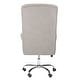 preview thumbnail 6 of 7, SAFAVIEH Ian Linen Chrome Leg Swivel Office Chair - 24.2" x 27.2" x 46.1"
