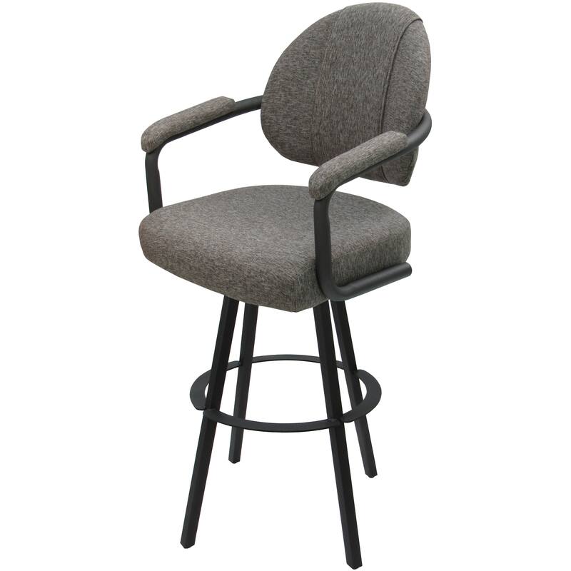 Swivel Metal Bar Stool M-70 on Warren Base - Mojave Gray - Gray - Counter Height