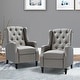 preview thumbnail 81 of 87, Debora Wingback Button Tufted Push-back Recliners Set of 2 by HULALA HOME