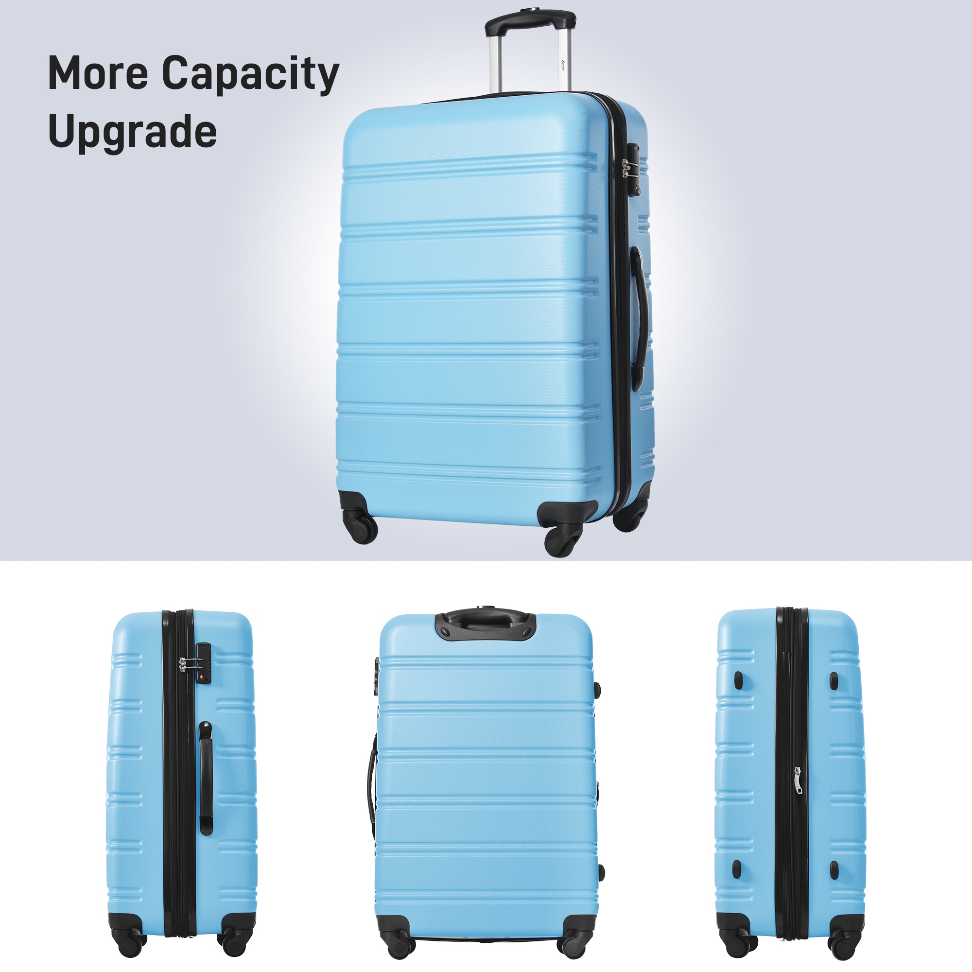 Light top blue suitcase