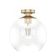 preview thumbnail 8 of 12, Hunter Xidane 1 Light Clear Glass Pendant or Semi-Flush Light - Kitchen Island, Dining Room, Entry - Glam, Contemporary