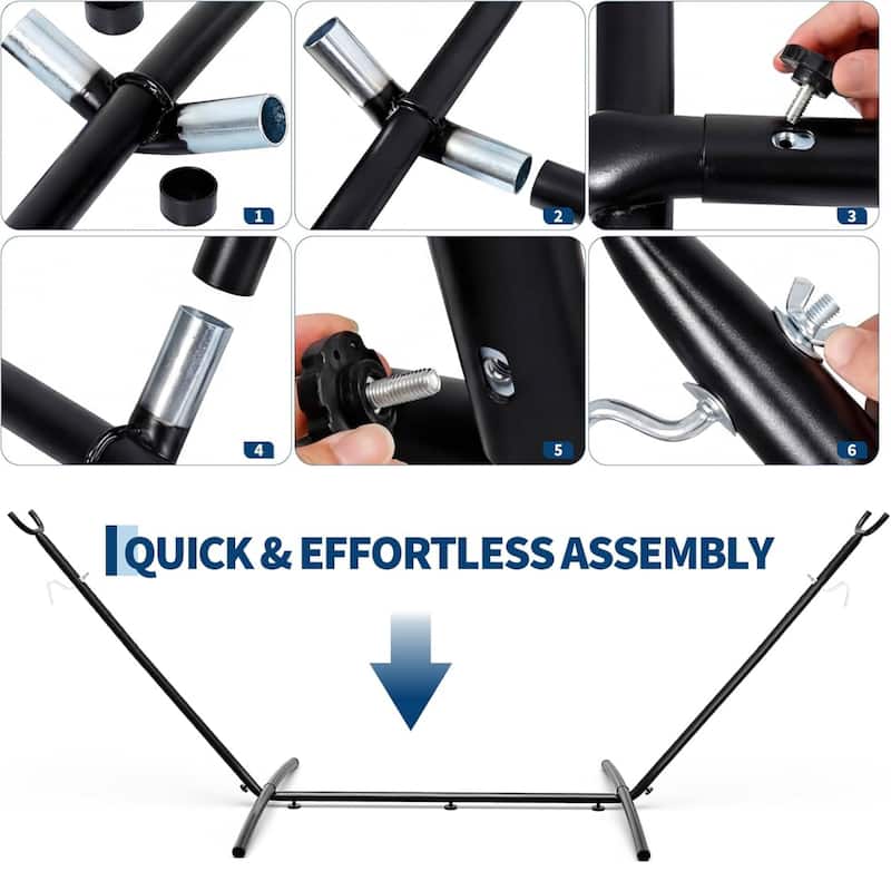 Portable Heavy Duty 9 FT Hammock Stand 450-Pound Capacity for Outside, Patio, Backyard - 9 FT