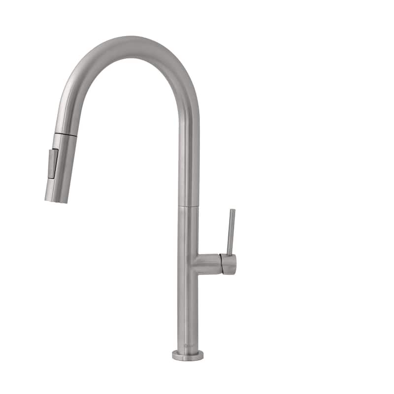 Single Handle Pull-Down Sprayer Kitchen Faucet K-141 - Height: 17.25" Spout H: 9" Spout R: 9"