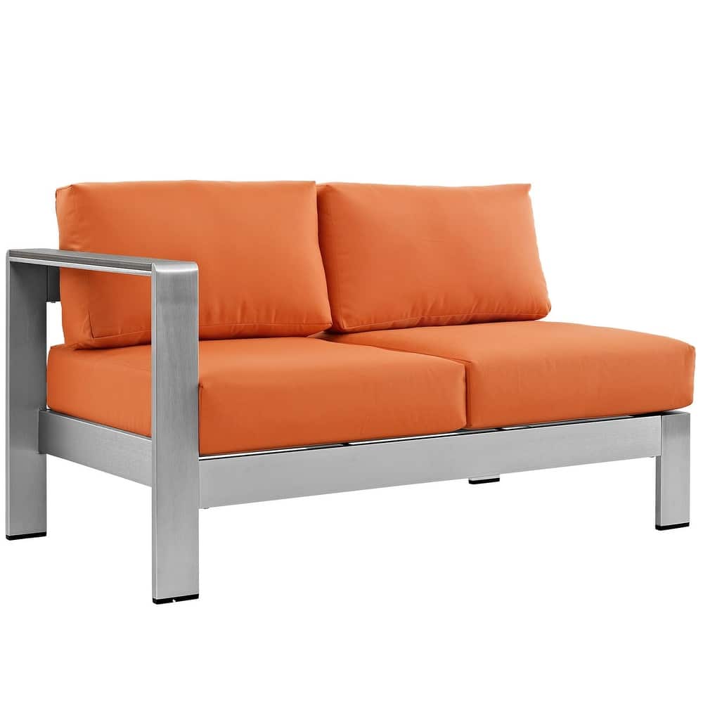 Beach Aluminum Outdoor Patio Left-Arm Loveseat