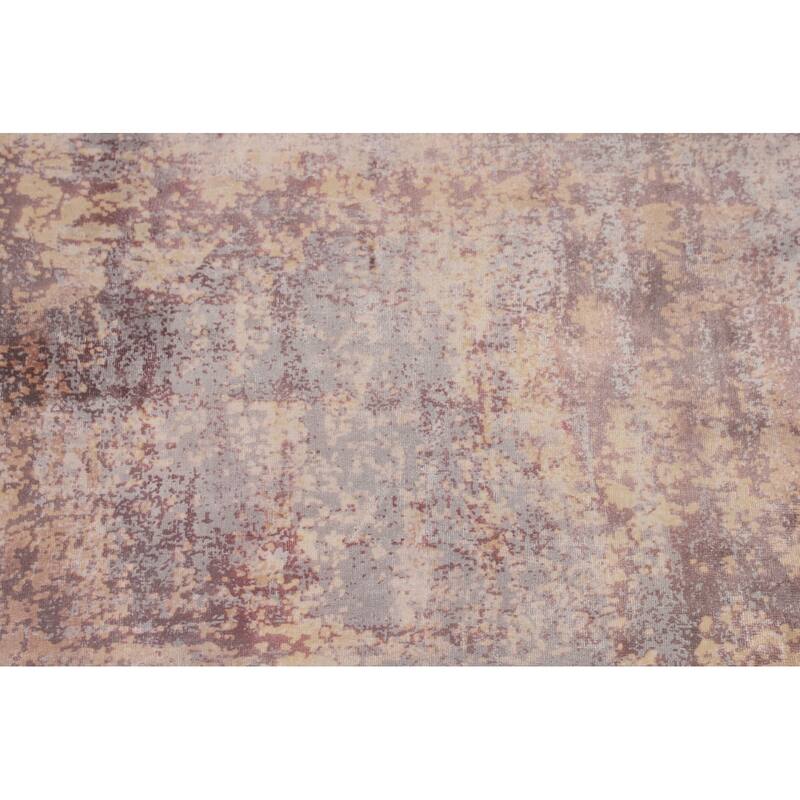 Multi-Color Modern Abstract Oriental Area Rug Handmade Wool Carpet - 6'7"x 9'10"