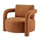 preview thumbnail 2 of 27, NPD Furniture Maisie Faux Shearling Accent Arm Chair Wilmont Brown