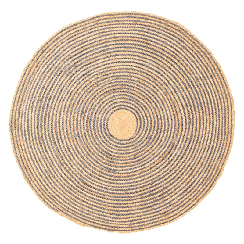 ECARPETGALLERY Braided Weave Palas Denizli Tan Jute Rug - 3'10 x 3'10