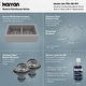 preview thumbnail 4 of 17, Karran Farmhouse Apron Front Quartz Double Bowl Kitchen Sink Kit
