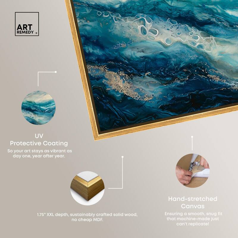 Jeweled Waters Canvas by Art Remedy