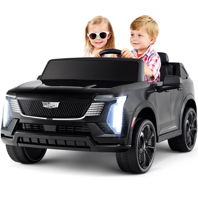 24V 2-Seater Ride On Car with Remote Control Music Lights USB and Dual 65W Motors for Kids - 31.5" (L) x 45" (W) x 21.5" (H) - Black