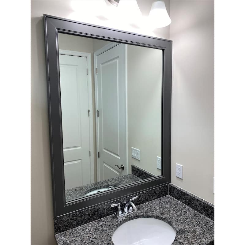 Frame My Mirror Dark Grey Framed Wall Mirror, Porter