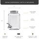 preview thumbnail 10 of 8, Glass Fluted Drink Dispenser with Spigot, Ice Infuser, & Fruit Infuser - 1 Gallon - 1 Gallon