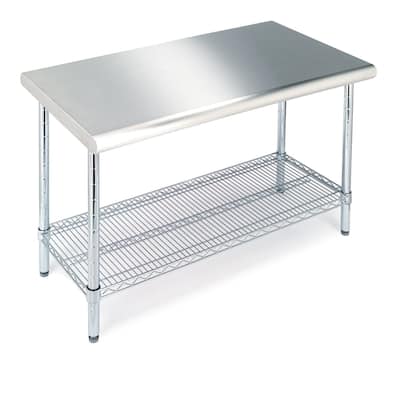 Seville Classics Commercial NSF Stainless Steel Top Worktable