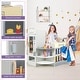 preview thumbnail 2 of 8, Gymax Kids Wooden Grocery Store Playset w/ Realistic Checkout Counter