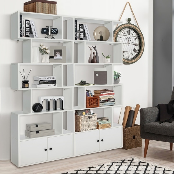 Geometric bookcase discount