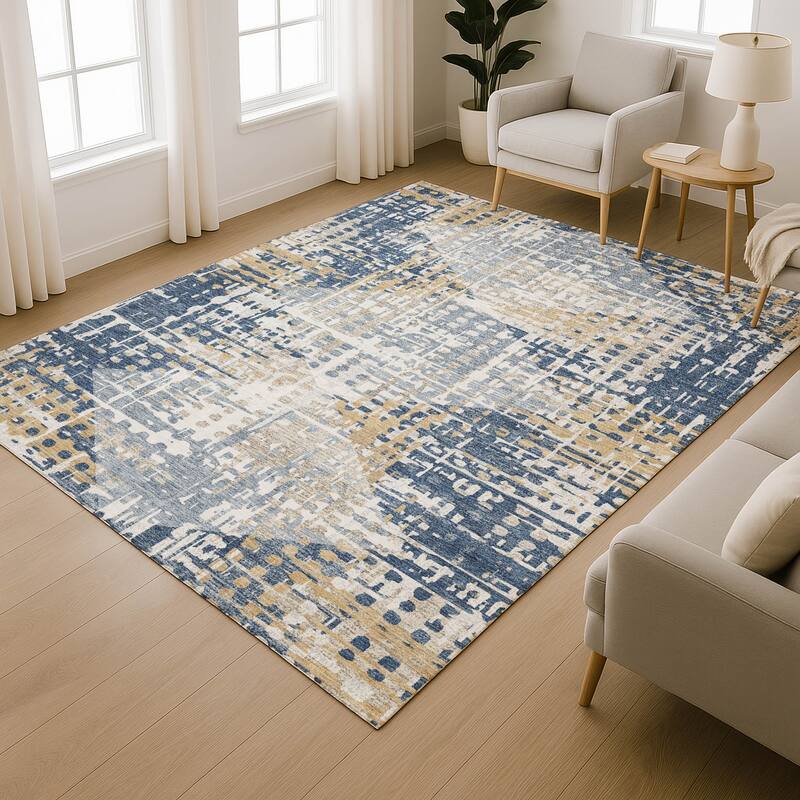 Premium Washable Super Soft Hatch Diamond Mayfield Rug