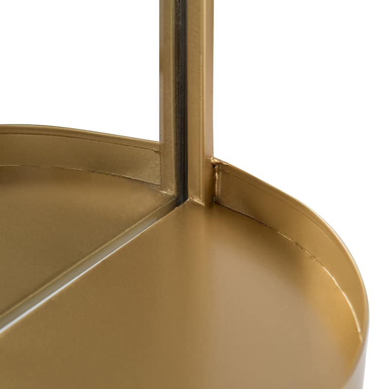 Kate and Laurel Estero Metal Oval Wall Mirror with Shelf