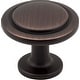 preview thumbnail 5 of 5, Elements Gatsby 1-1/4 Inch Mushroom Cabinet Knob Brushed Oil Rubbed Bronze