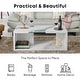 preview thumbnail 12 of 19, Kobe Modern Faux Marble Veneer Coffee Table with Shelf by Furniture of America