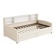 preview thumbnail 6 of 12, Twin Size Upholstered Platform Bed with Headboard and Storage Drawers, Velvet Fabric with Built-in Shelf
