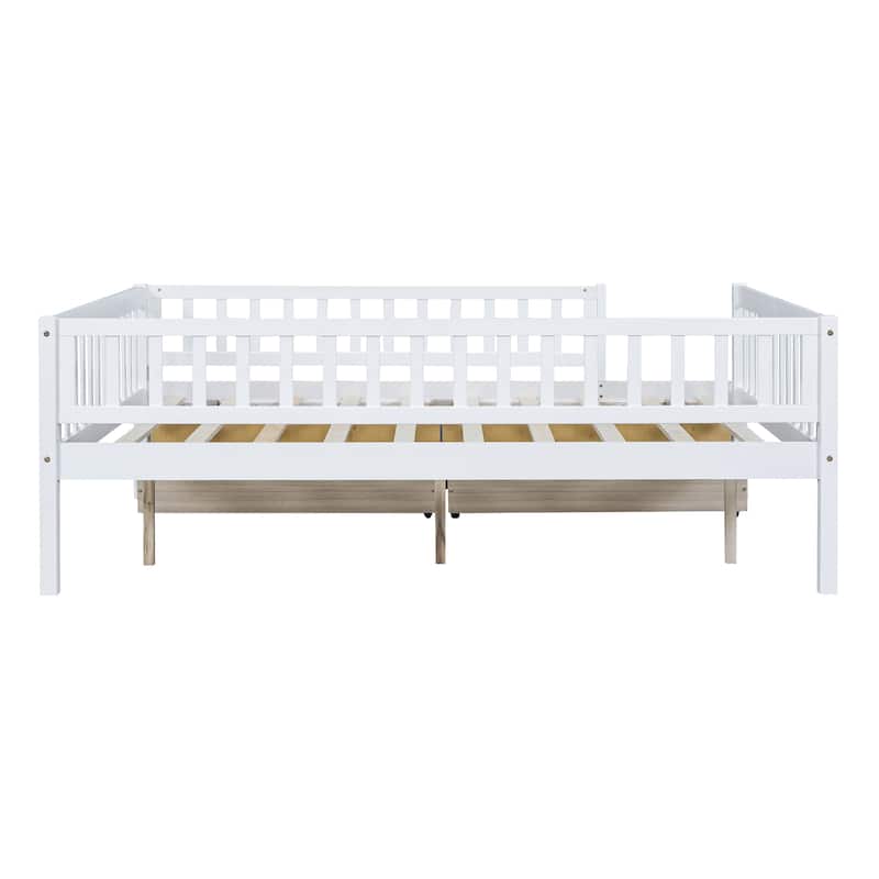 Daybed Wood Bed with Two Drawers