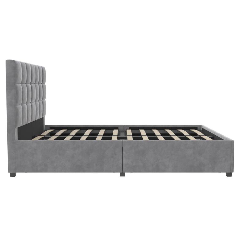 CosmoLiving Serena Upholstered Bed with Drawers