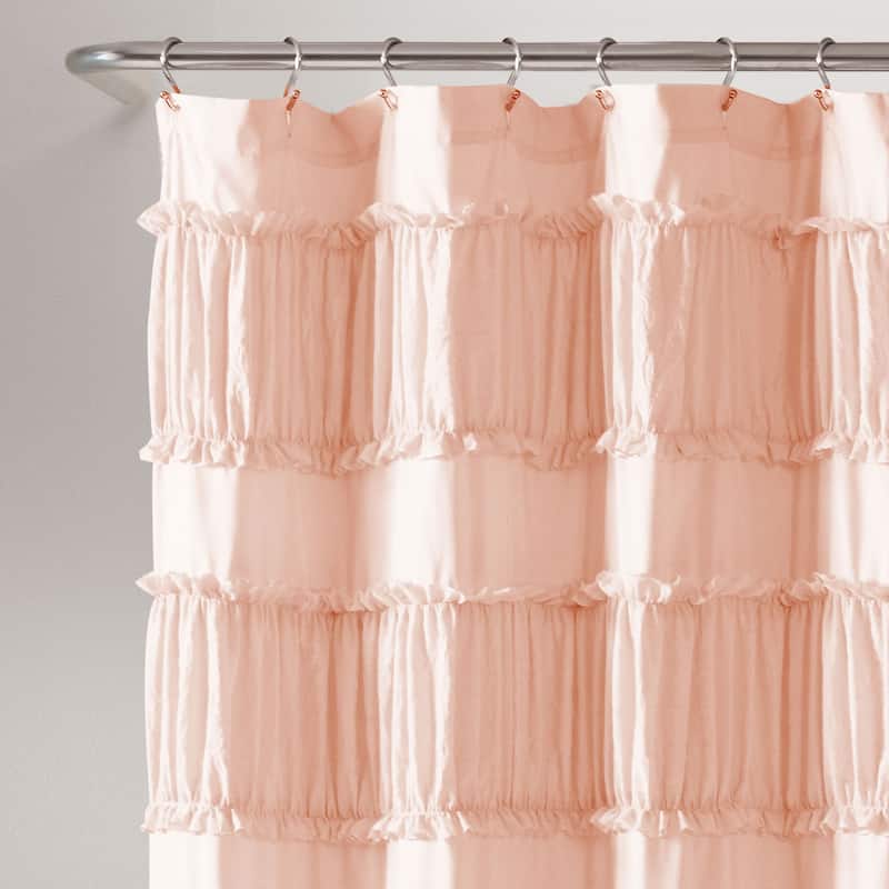 Lush Decor Nova Ruffle Shower Curtain