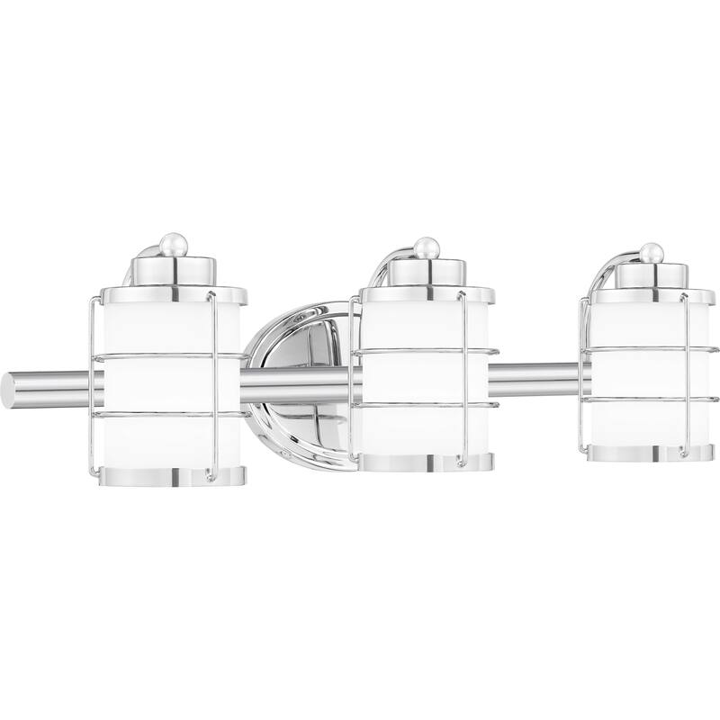 Hazlett 3-Light Polished Chrome Vanity Light