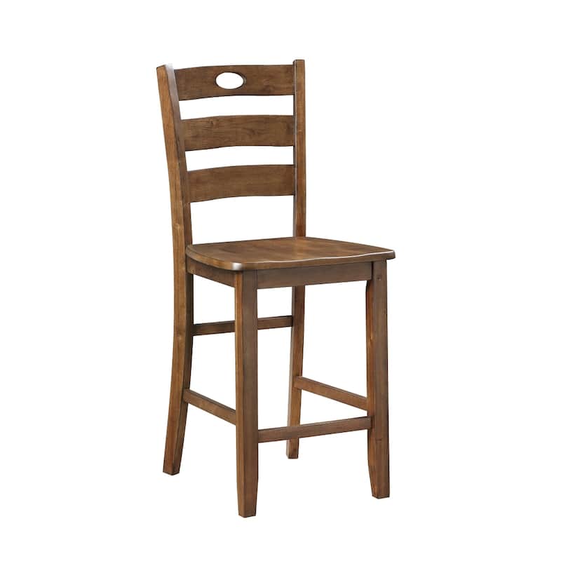 Tori 5 Piece Counter Height Dining Set, Square Table and 4 Chairs, Brown