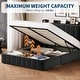 preview thumbnail 6 of 58, Bed Frame with Lift Up Storage, Upholstered Velvet Platform Bed with Storage Headboard