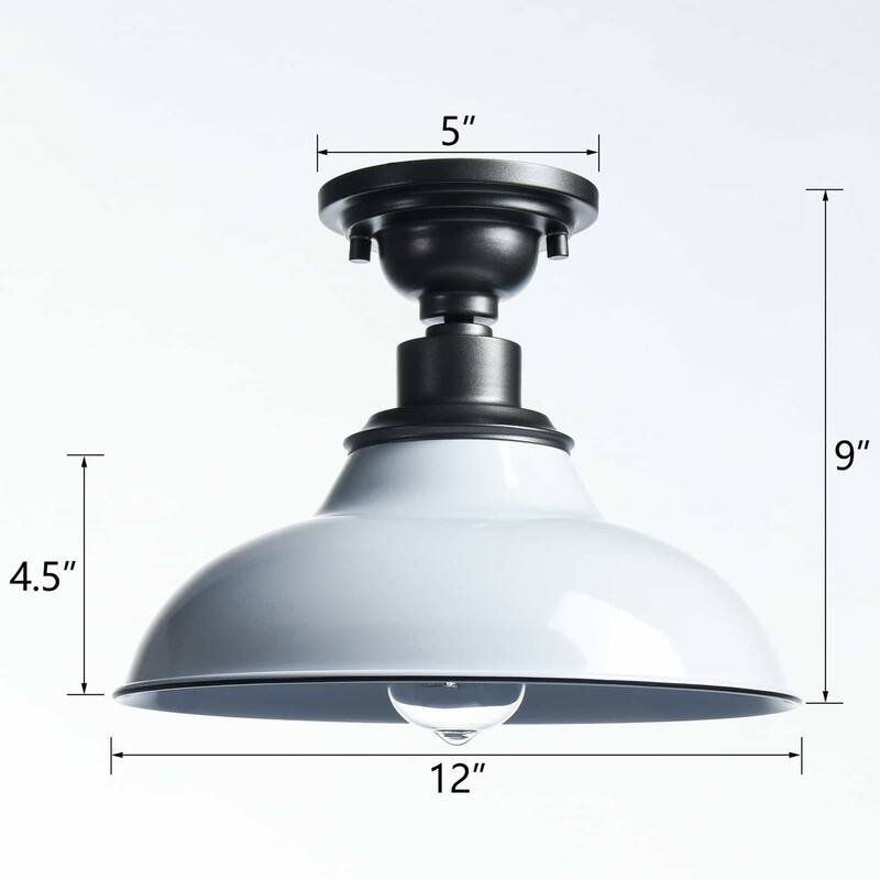 Cilento Farmhouse Ceiling Light Semi Flush Mount 1-Light
